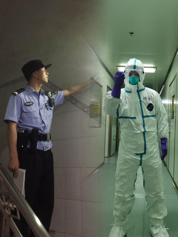 脱下警服穿上防护服 他是距离病毒"最近"的民警